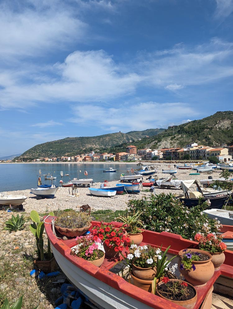 Tusa Sicily Boat Flowers